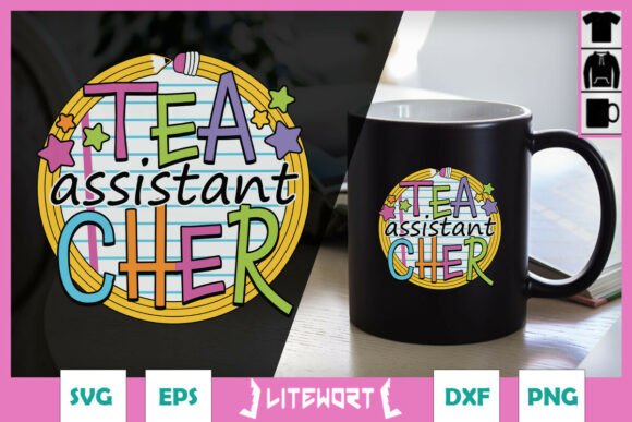 Assistant Teacher Paper and Pencil SVG for Crafts & Graphics