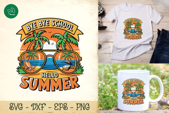 Bye Bye School Hello Summer Squad SVG: Graphics for Crafts