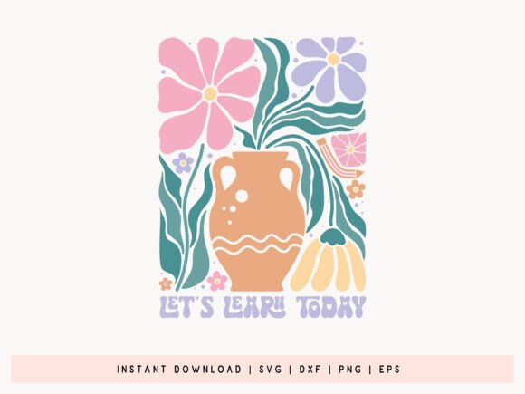 Cute Teacher Boho Floral SVG File: Graphics for Crafts