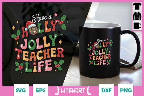 Jolly Teacher Life SVG: Graphics for Crafts