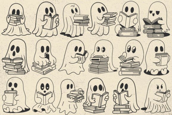 Review: Cute Ghost Reading SVG for Halloween Embroidery