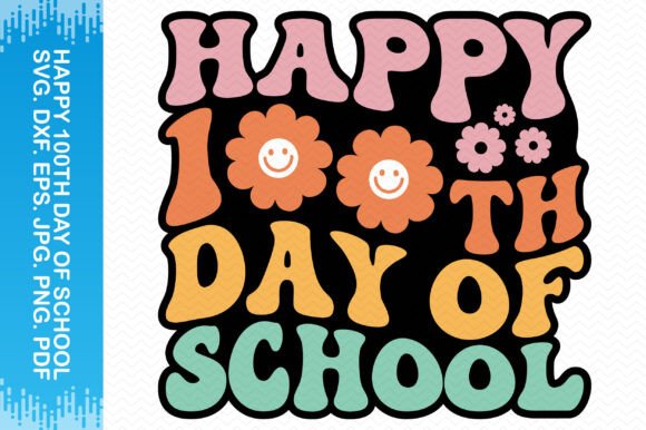 Reviewing Happy 100th Day of School Clipart for Stitchers