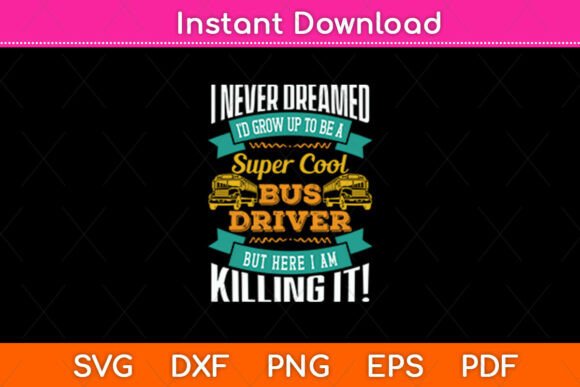 School Bus Driver Graphics for Crafts