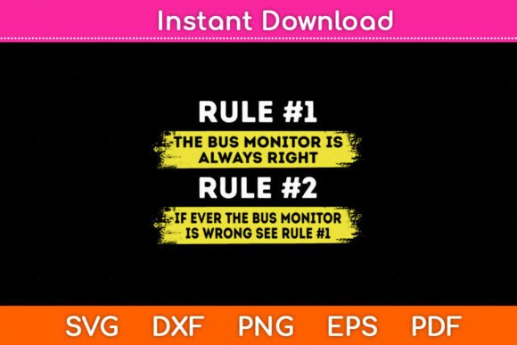 School Bus Monitor Rules: Crafts & Graphics