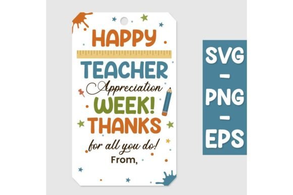 Teacher Appreciation Tag Graphics for Crafts