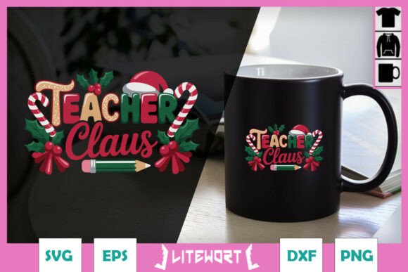 Teacher Claus Graphics for Crafts