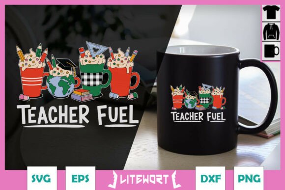 Teacher Fuel Christmas SVG: Graphics for Crafts