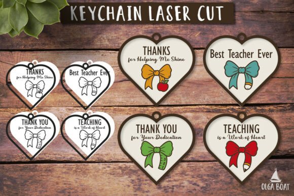 Teacher Gift Keychain SVG: Graphics for Crafts