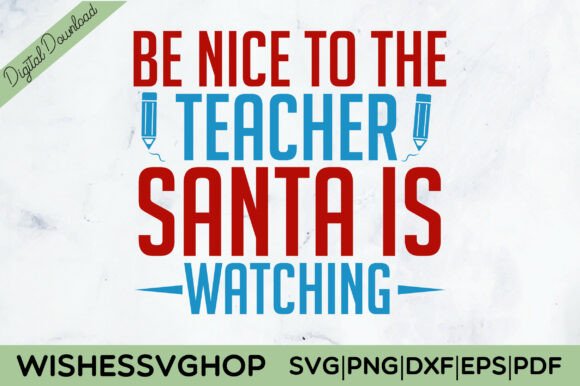 Teacher Santa Christmas SVG PNG for Crafts