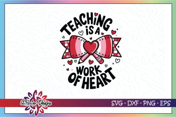 Teacher Valentine Coquette Bow SVG: Graphics for Crafts